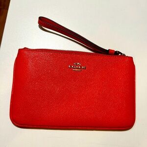Coach Orange Wristlet NWOT